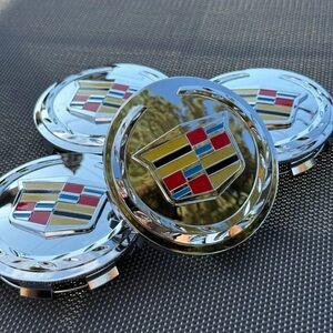 2005-2014 CADILLAC ESCALADE 83mm/3.25" Center Caps COLOR CREST